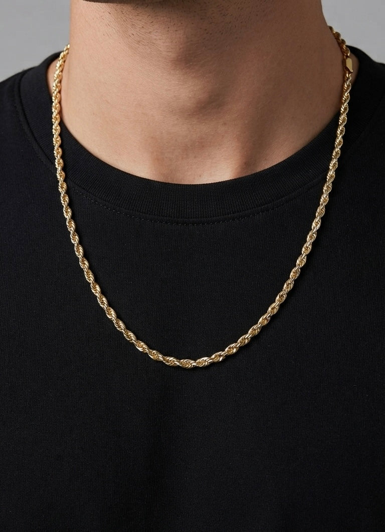9ct 3mm D/C Rope Chain