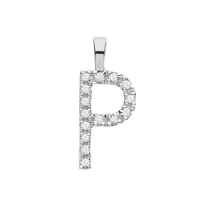 9ct Small Letter Pendants (0.05ct)