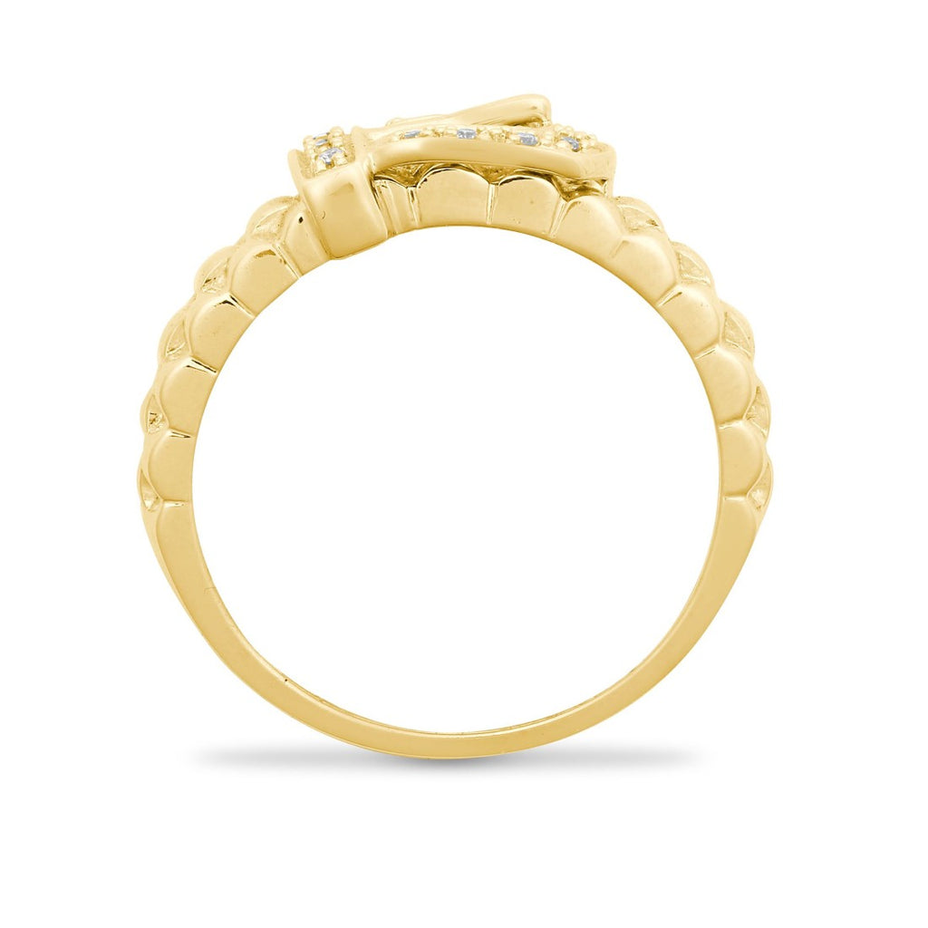 9ct Buckle Ring (0.15ct)
