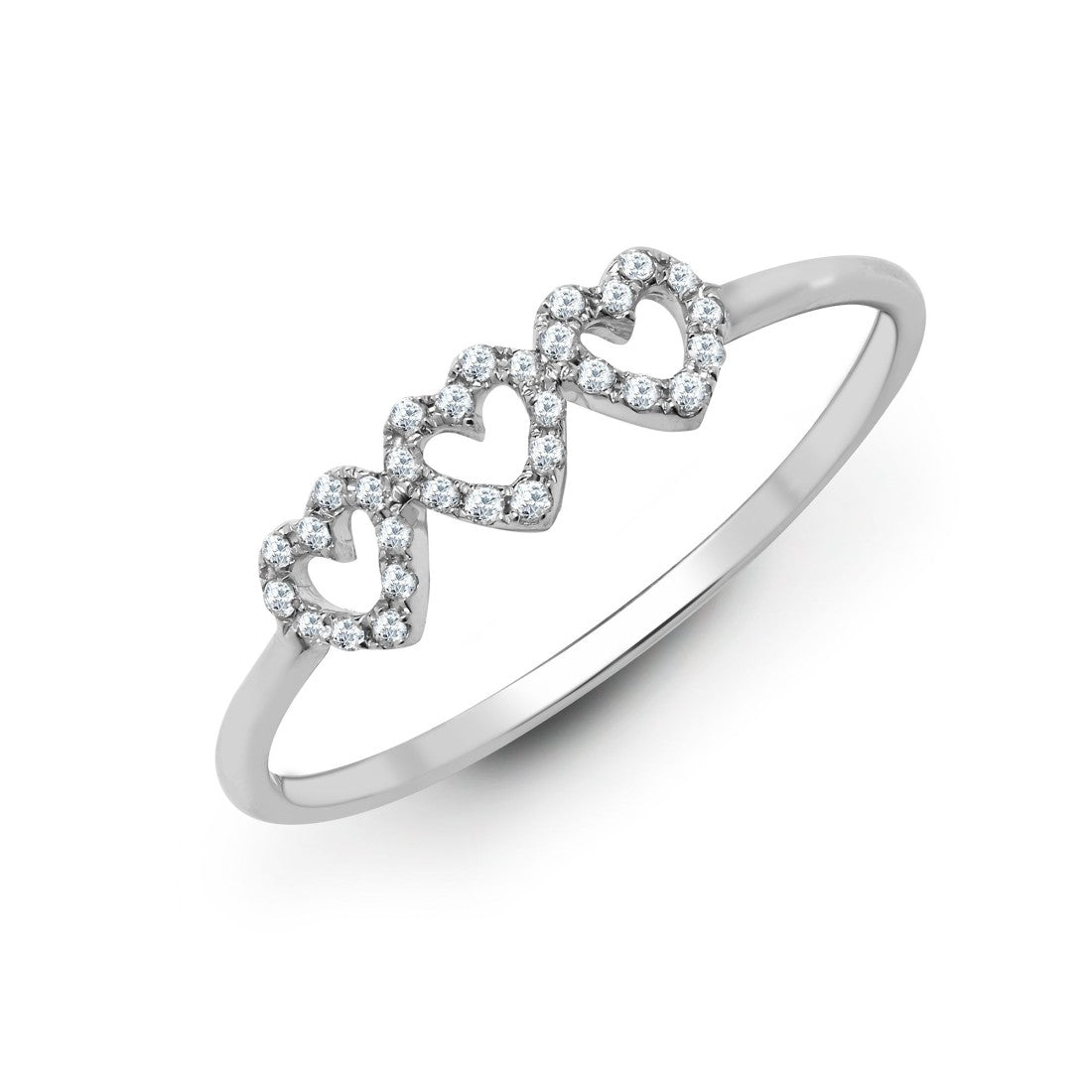 18ct Triple Heart (0.10ct)
