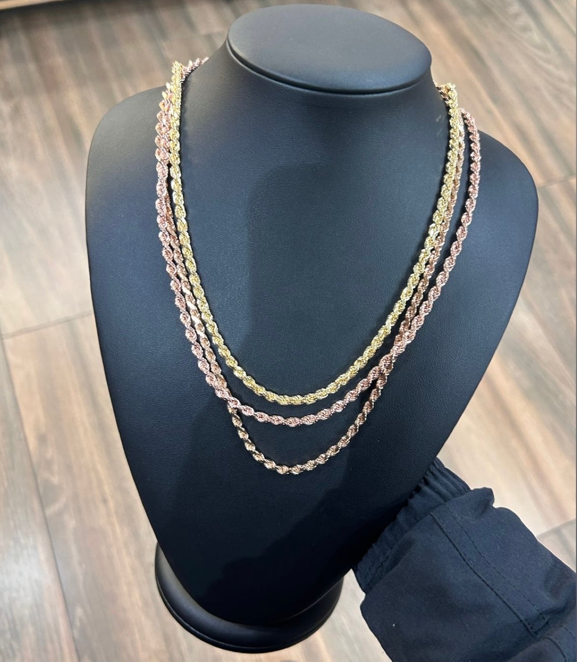 9ct D/C Rope Chain 3mm