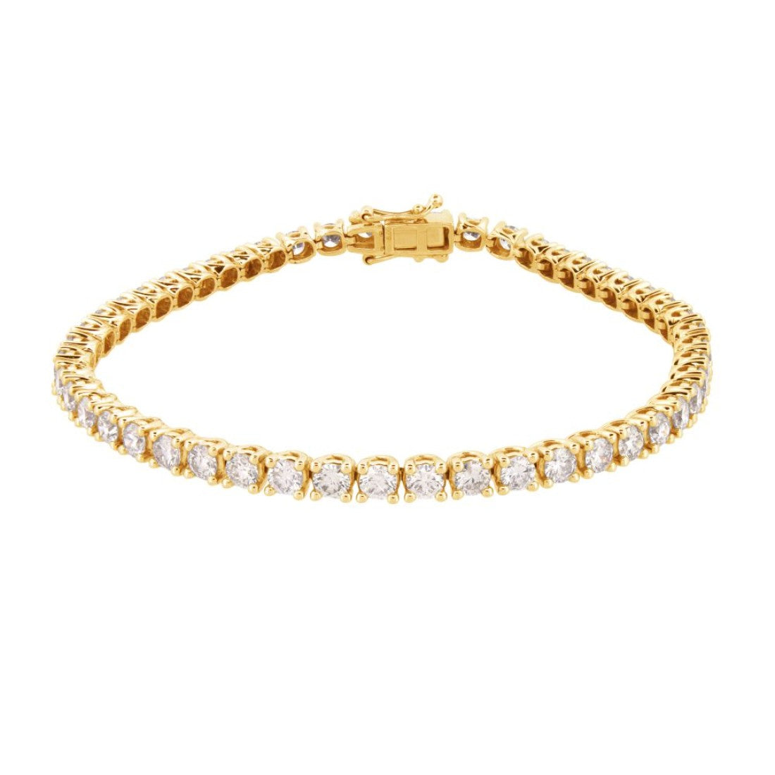 9ct YG Tennis Bracelets 1ct-5ct Lab-Diamonds
