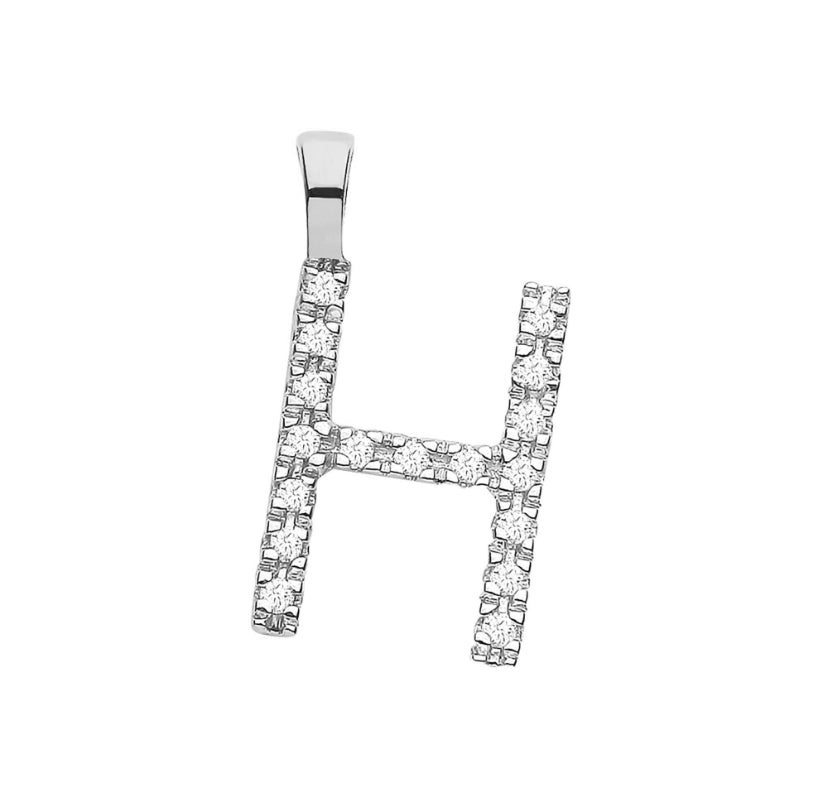9ct Small Letter Pendants (0.05ct)