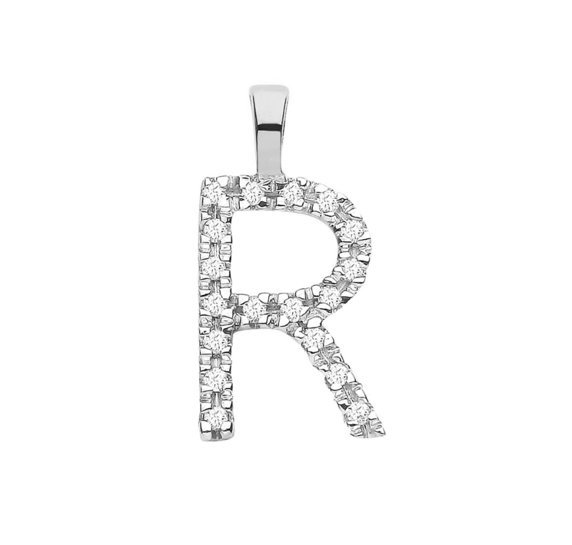 9ct Small Letter Pendants (0.05ct)