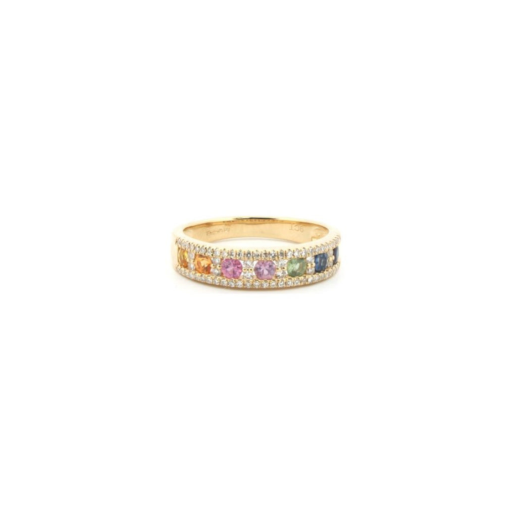 9ct Sapphire 0.62ct Eternity Ring 0.25ct