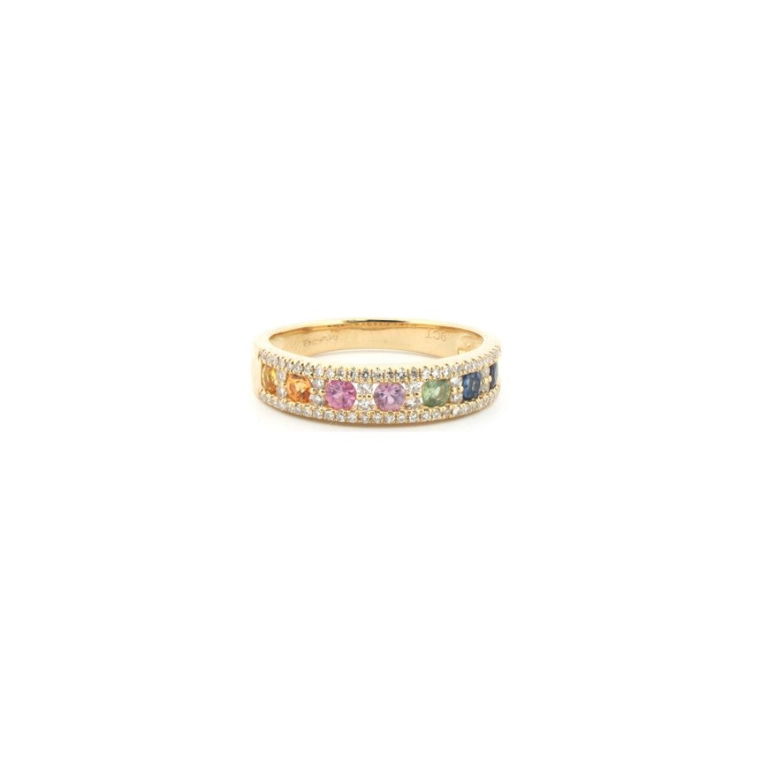 9ct Sapphire 0.62ct Eternity Ring 0.25ct