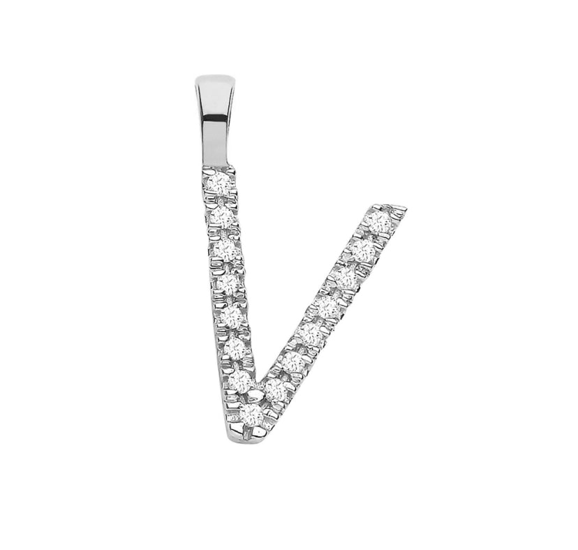 9ct Small Letter Pendants (0.05ct)