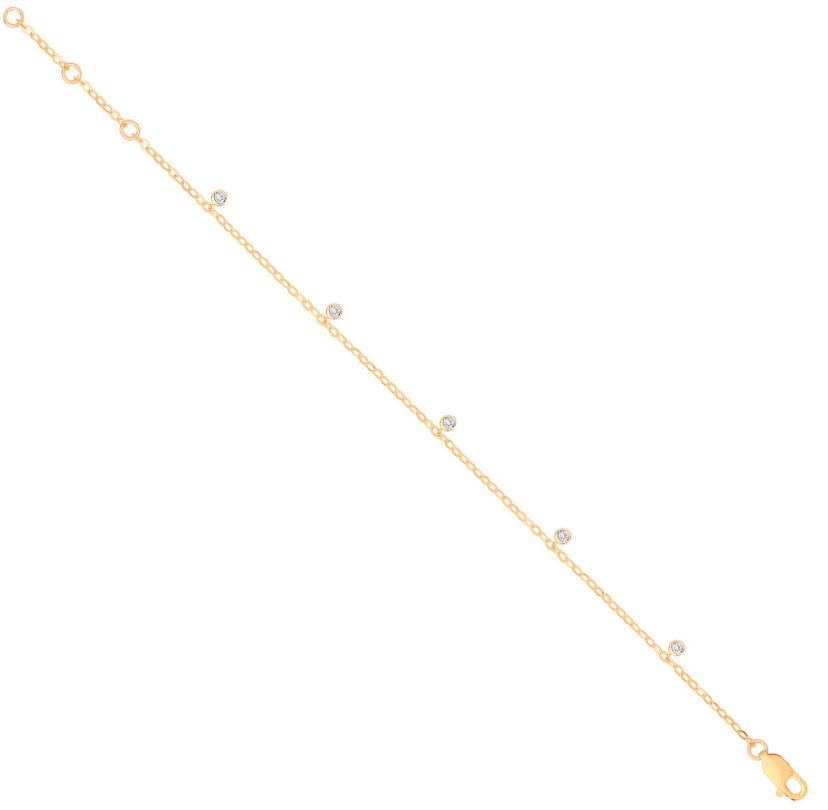 9ct Diamond by the Yard 0.10ct bracelet