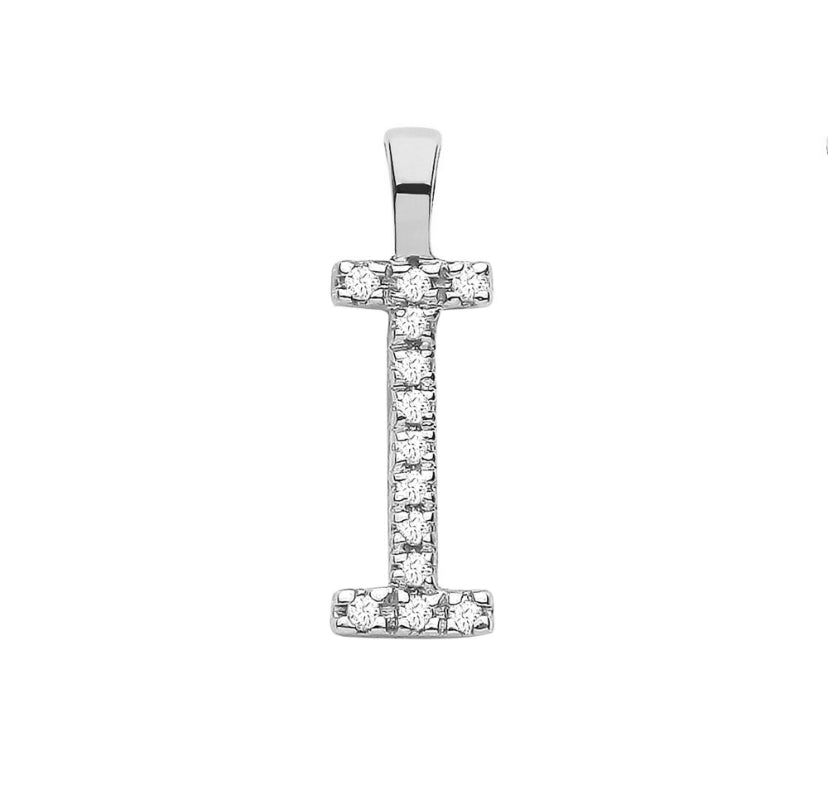 9ct Small Letter Pendants (0.05ct)