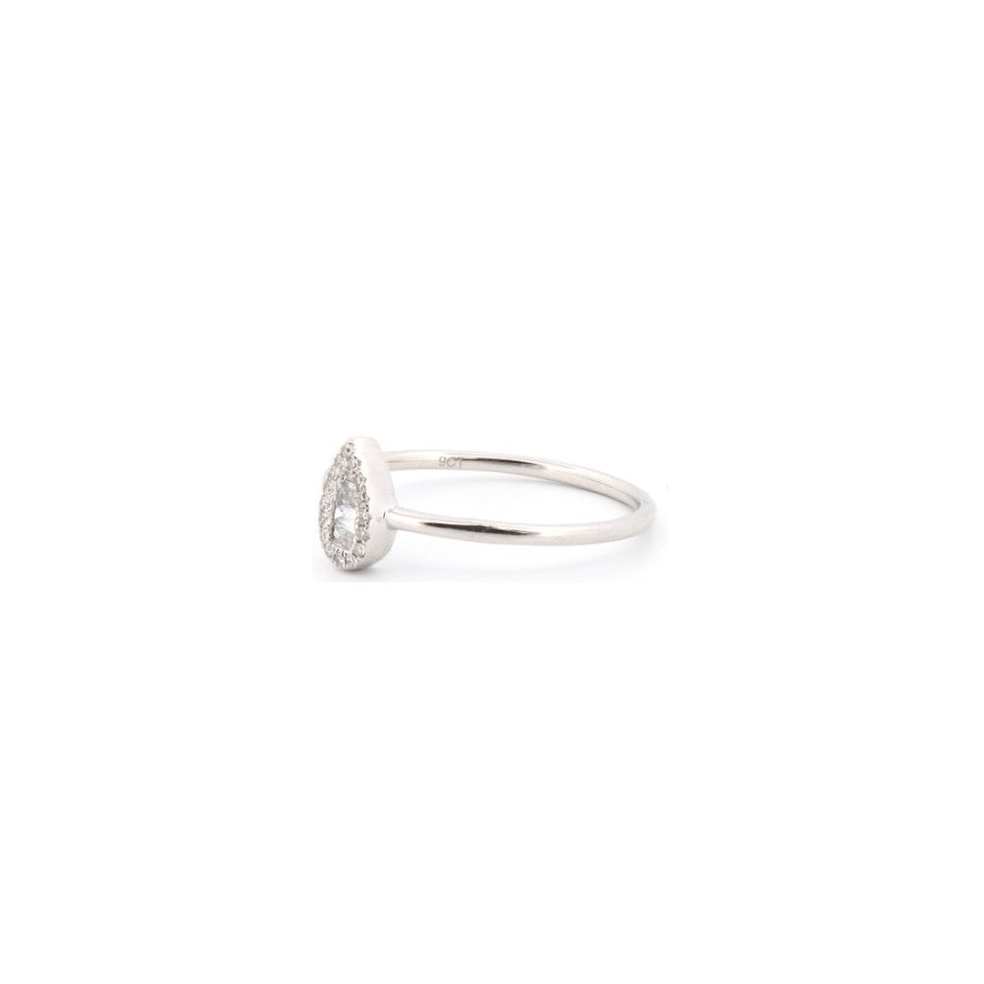 9ct Tear Drop Ring 0.11ct