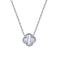 Silver MOP Clover Necklace