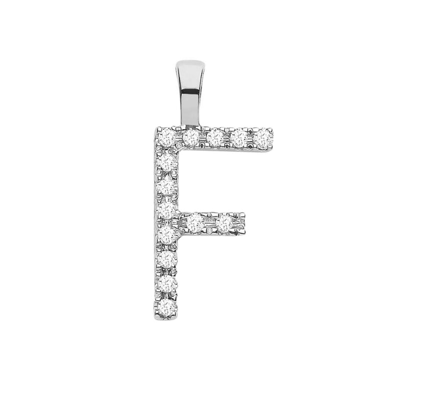 9ct Small Letter Pendants (0.05ct)
