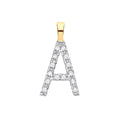 9ct Small Letter Pendants (0.05ct)