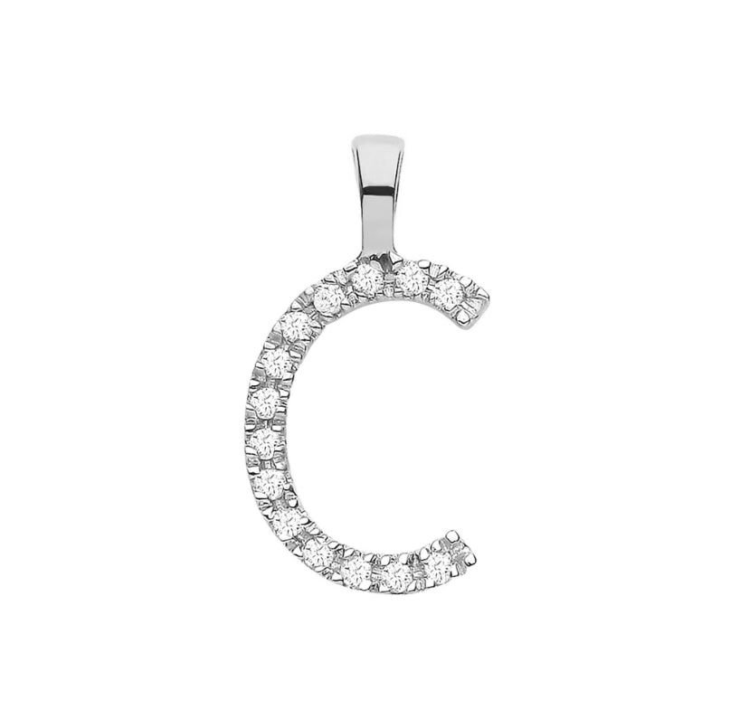 9ct Small Letter Pendants (0.05ct)