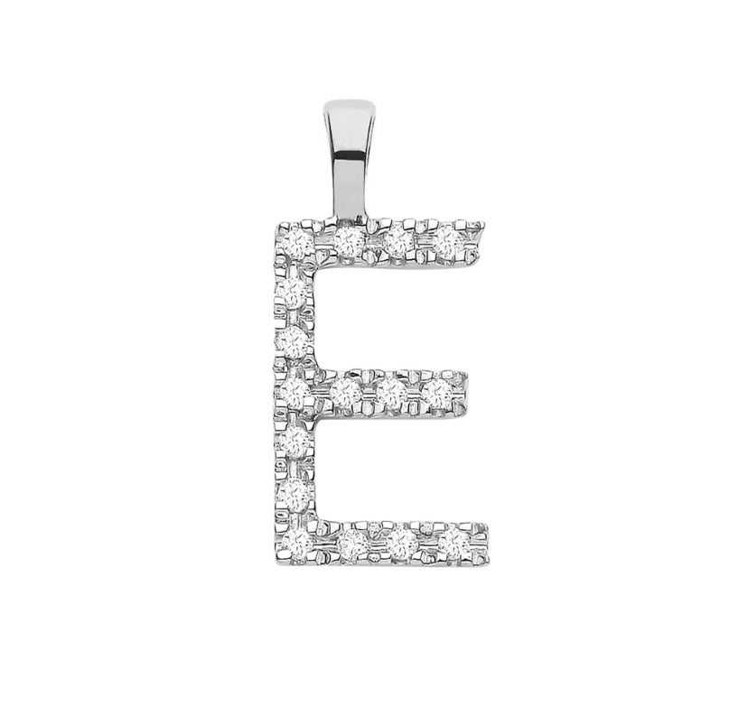 9ct Small Letter Pendants (0.05ct)