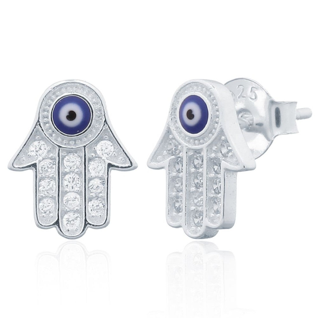Hamsa Evil Eye studs