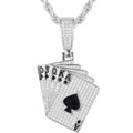 Silver Paying Cards Pendants