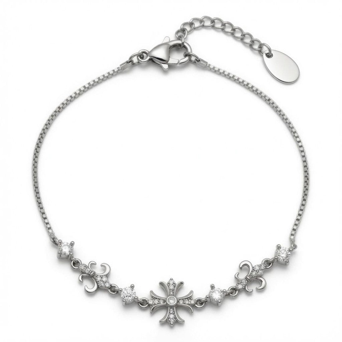 Fleur Cross Bracelet