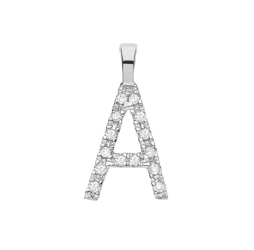 9ct Small Letter Pendants (0.05ct)