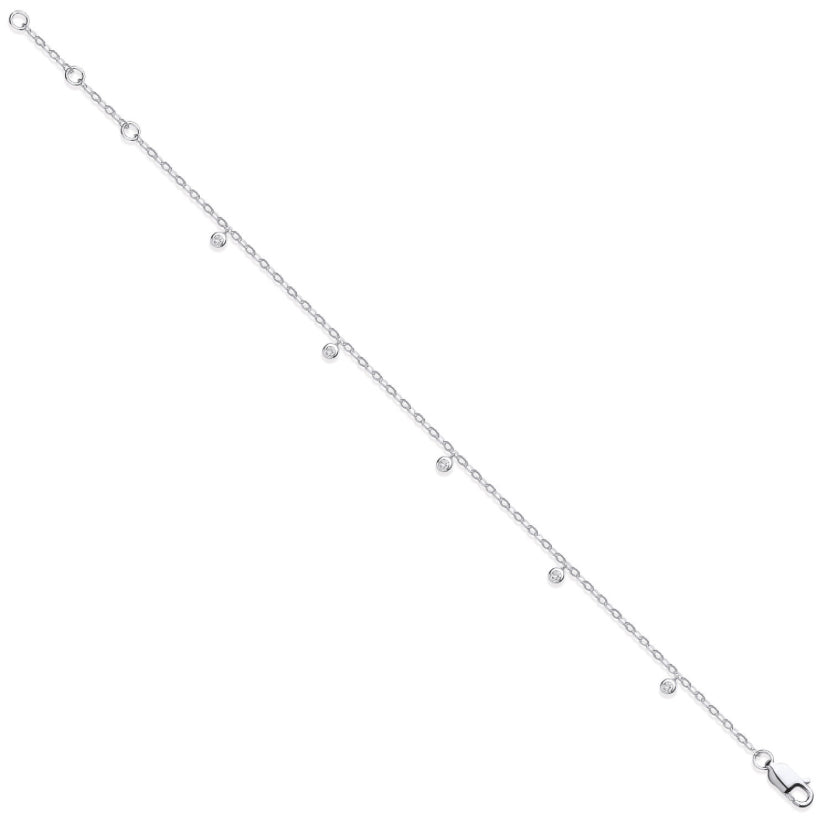9ct Diamond by the Yard 0.10ct bracelet