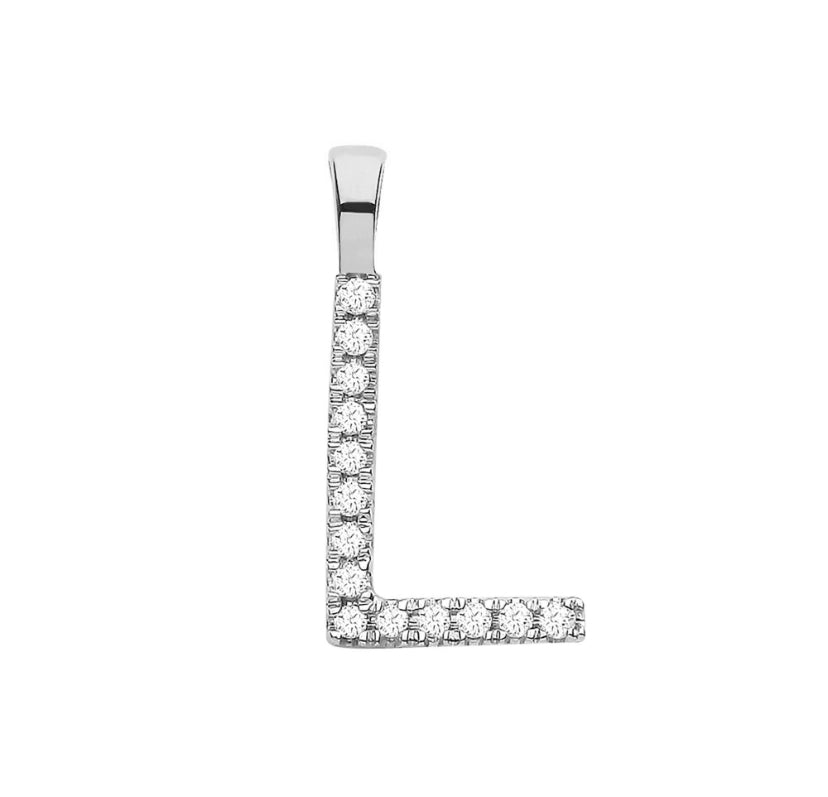 9ct Small Letter Pendants (0.05ct)