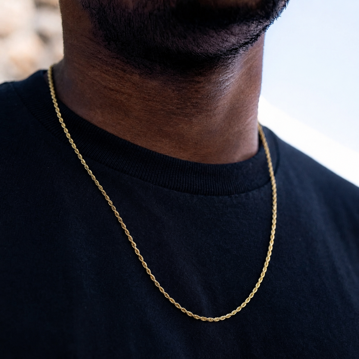 9ct Y/G 2mm Rope Chain (Hollow)