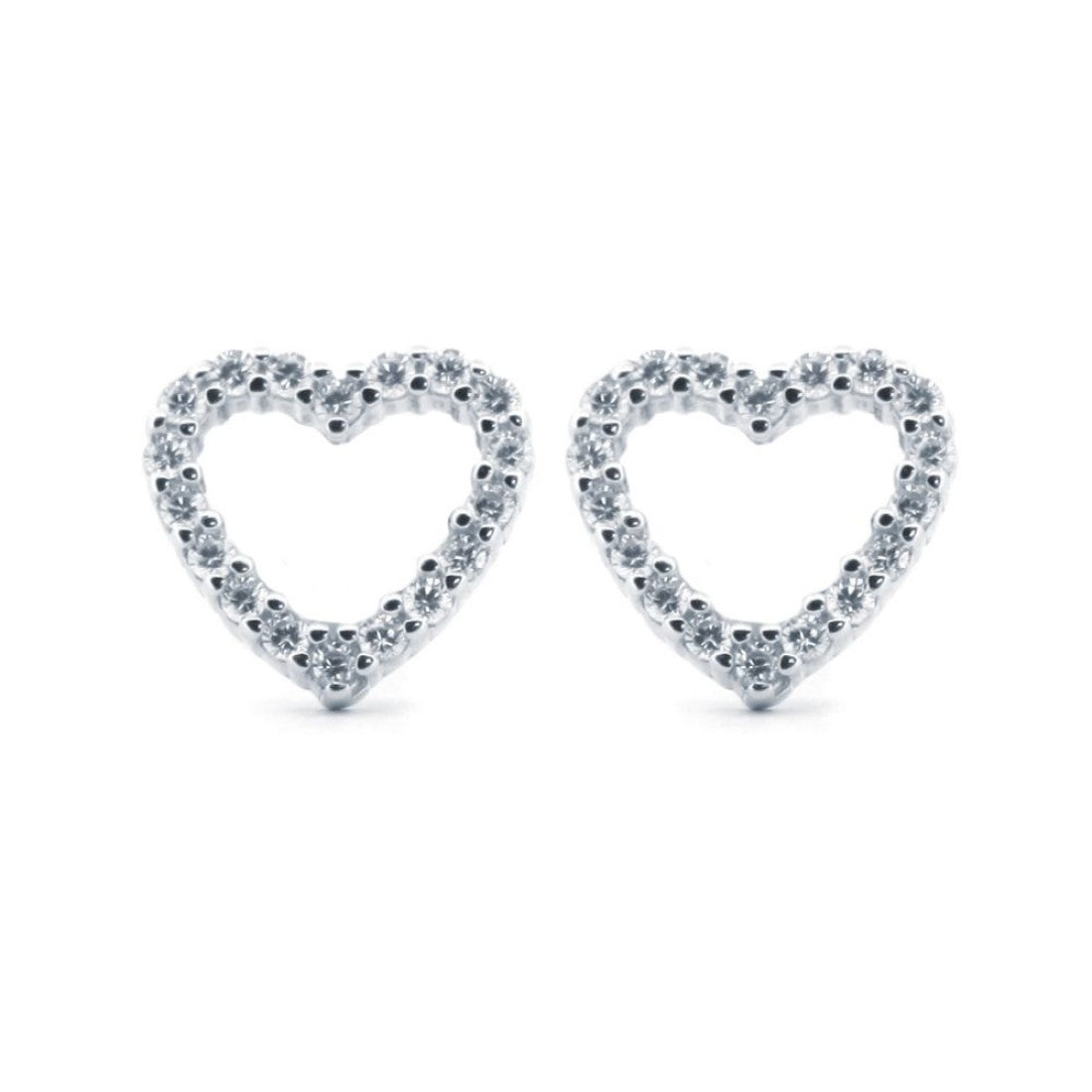 CZ Open Heart Studs