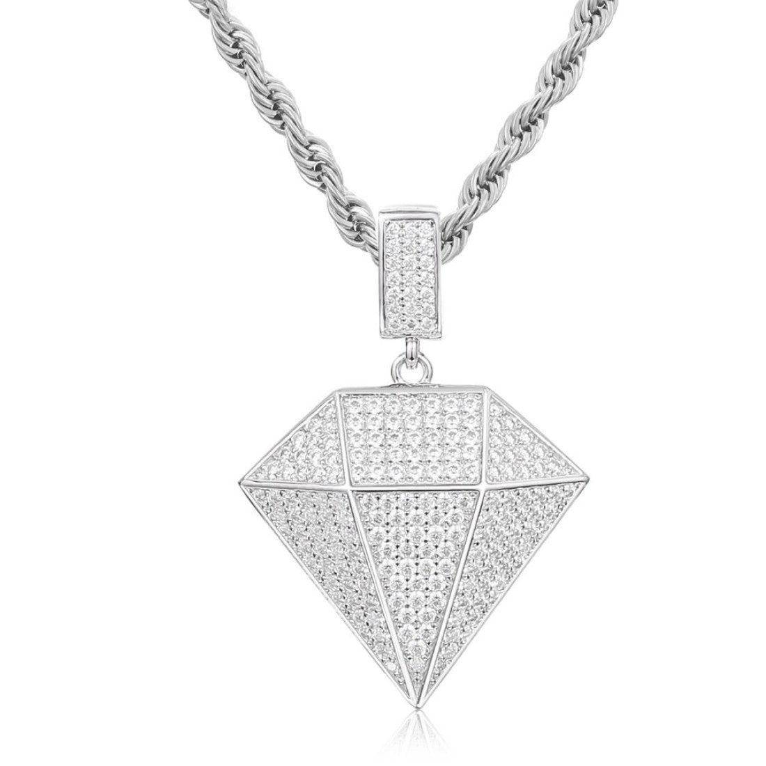 Silver Diamond Pendant