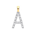 9ct Small Letter Pendants 0.05ct