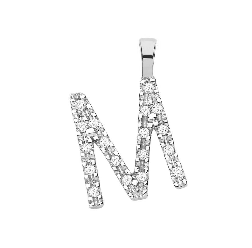 9ct Small Letter Pendants (0.05ct)