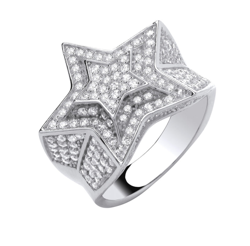 CZ Star Statement Ring