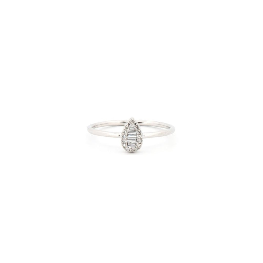 9ct Tear Drop Ring 0.11ct