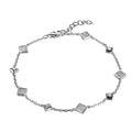 CZ Prism Link Bracelet