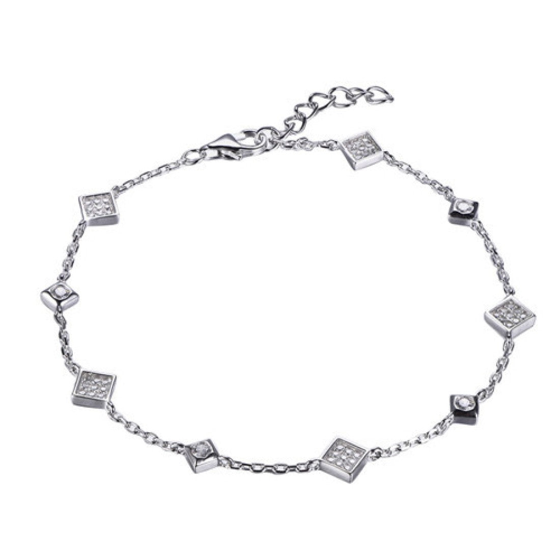 CZ Prism Link Bracelet