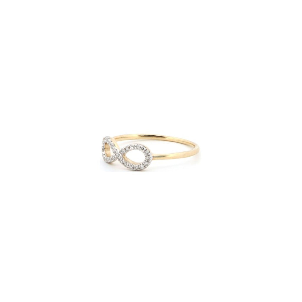 9ct Infinity Ring 0.10ct
