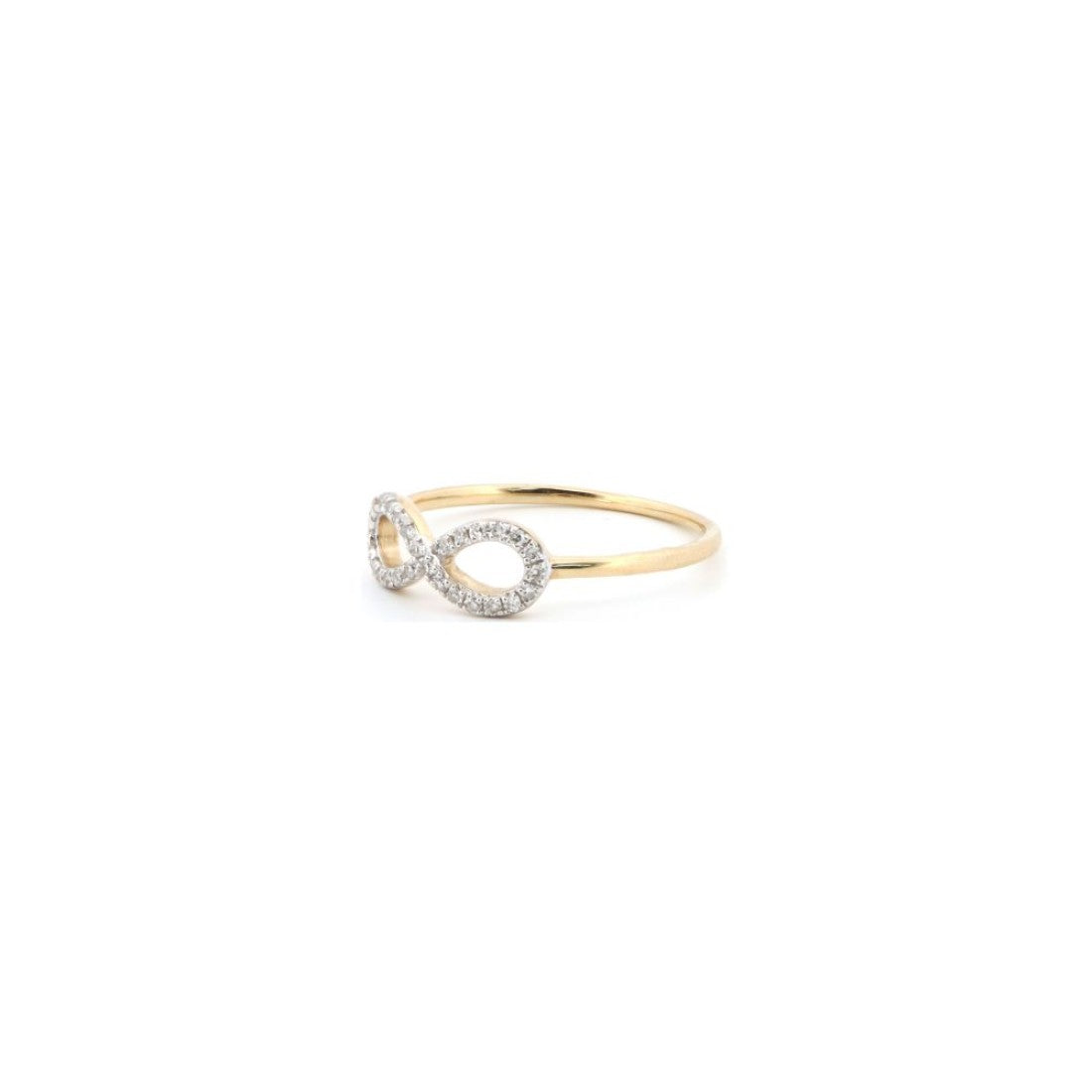 9ct Infinity Ring 0.10ct